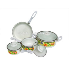 Enamel non-stick cookware sets